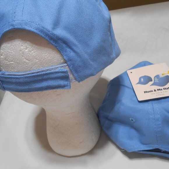 2 NEW "Coffee" & "Milk" Blue Adult & Kids 2-Piece Baseball Cap Set - Picture 7 of 8